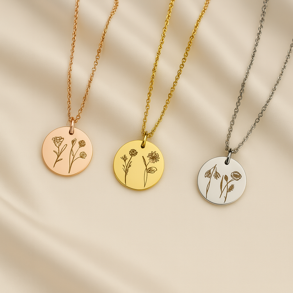 Combined Birth Flower Necklace