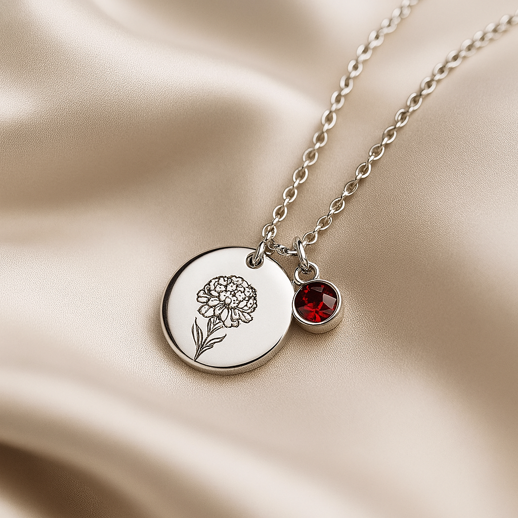 Custom Birth Flower Jewelry