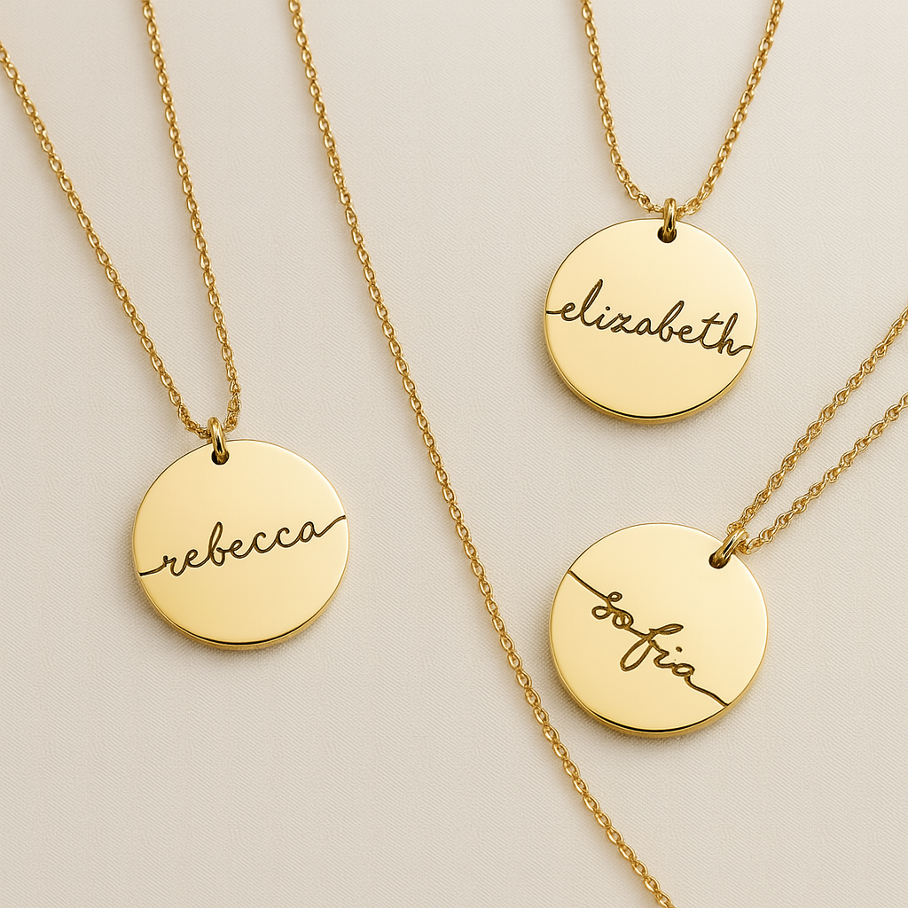 Sterling Silver Flowing Name Necklace