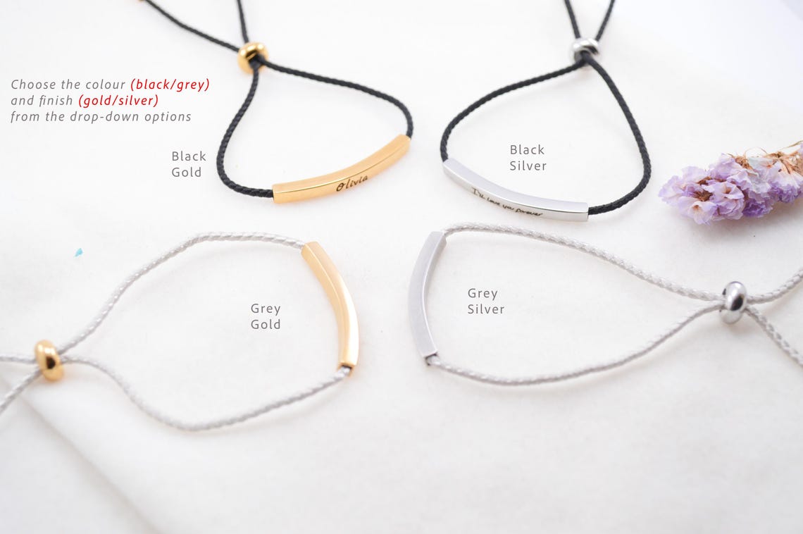 Arabic Slider Cord Bracelet