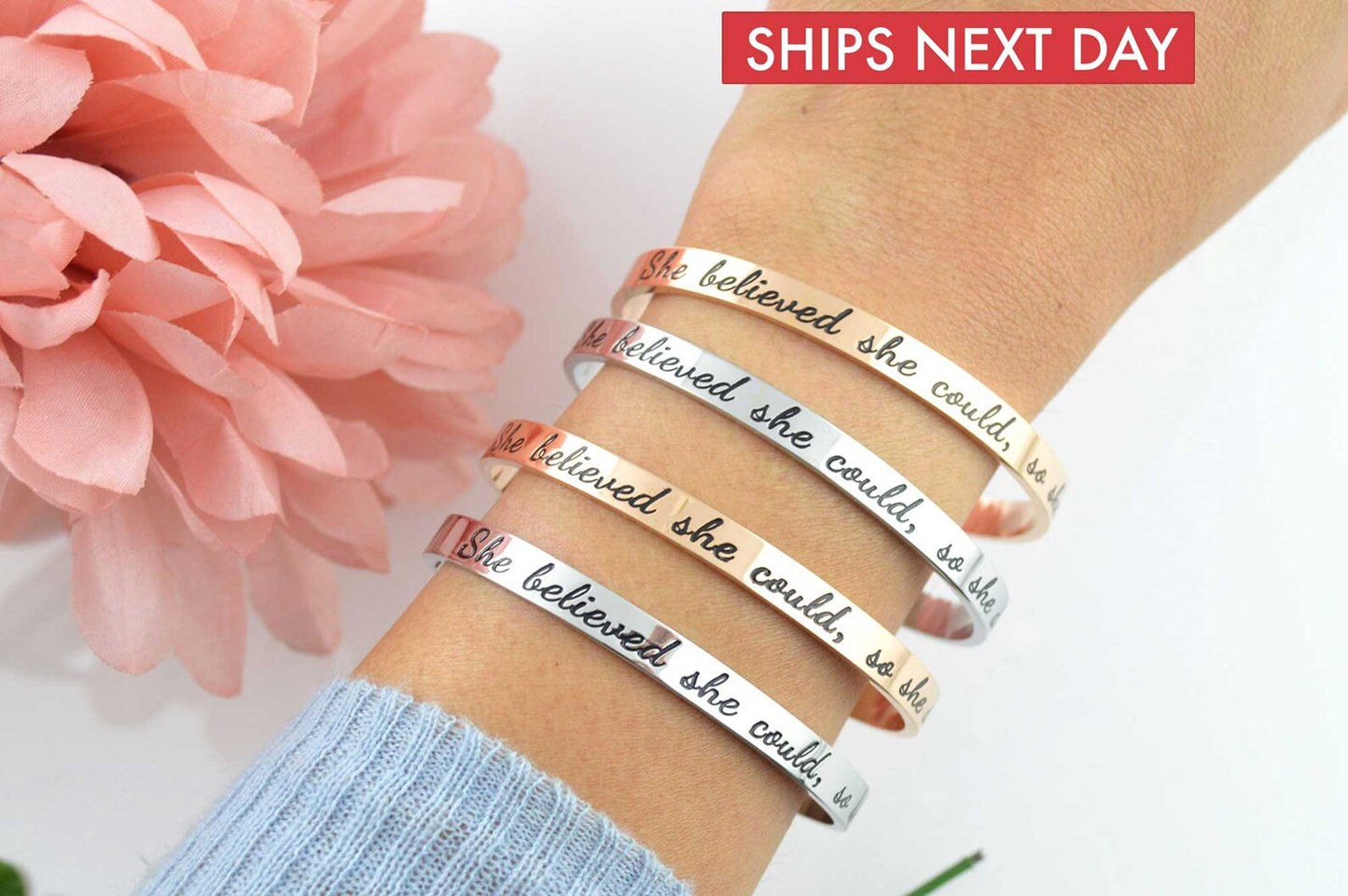 She believed she could so she did bracelet