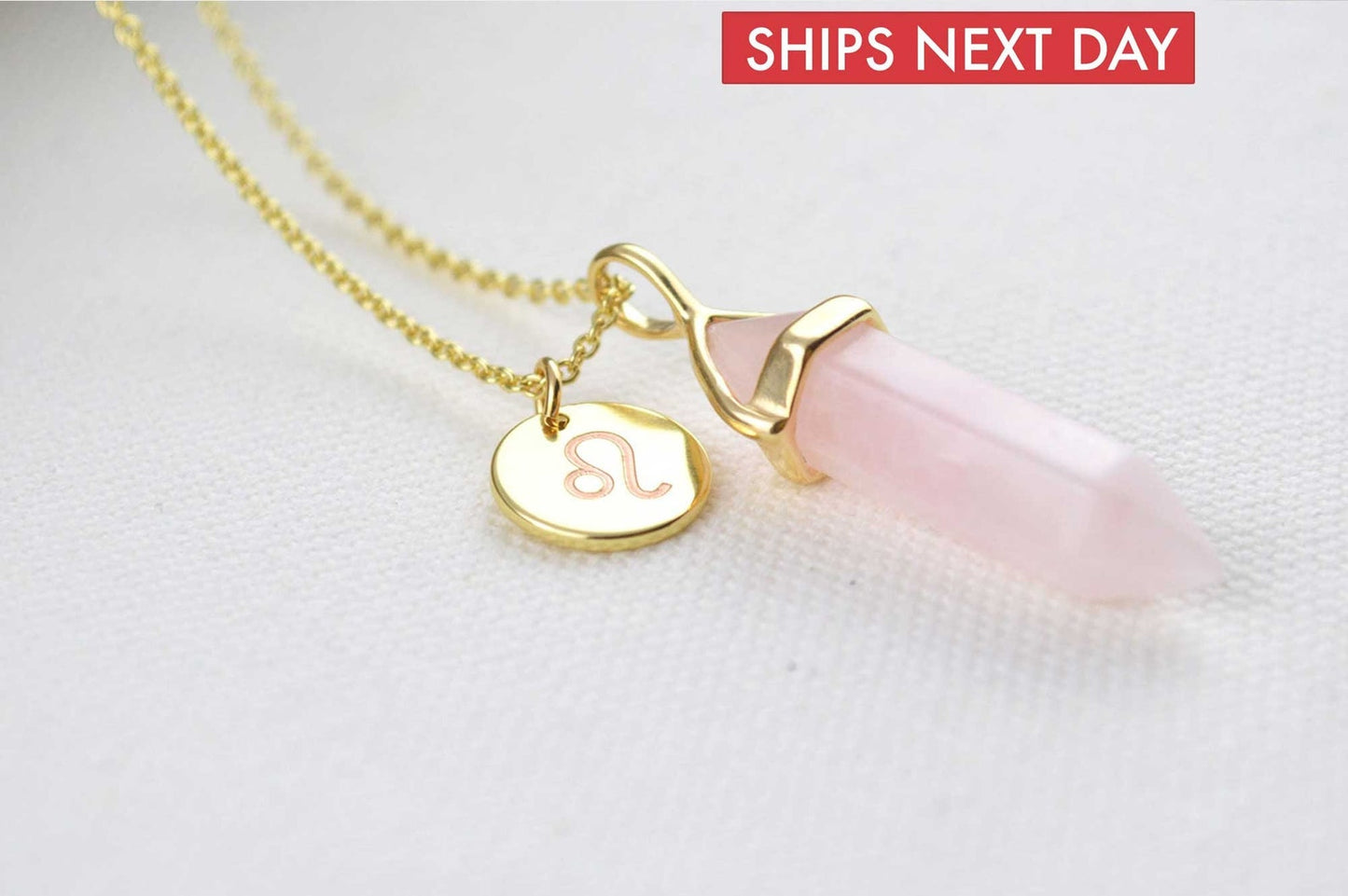 Rose Quartz Zodiac Necklace