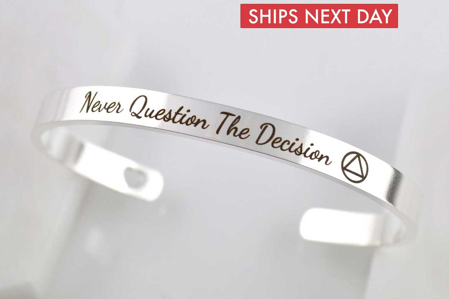 Sobriety NQTD Symbol Cuff Bracelet