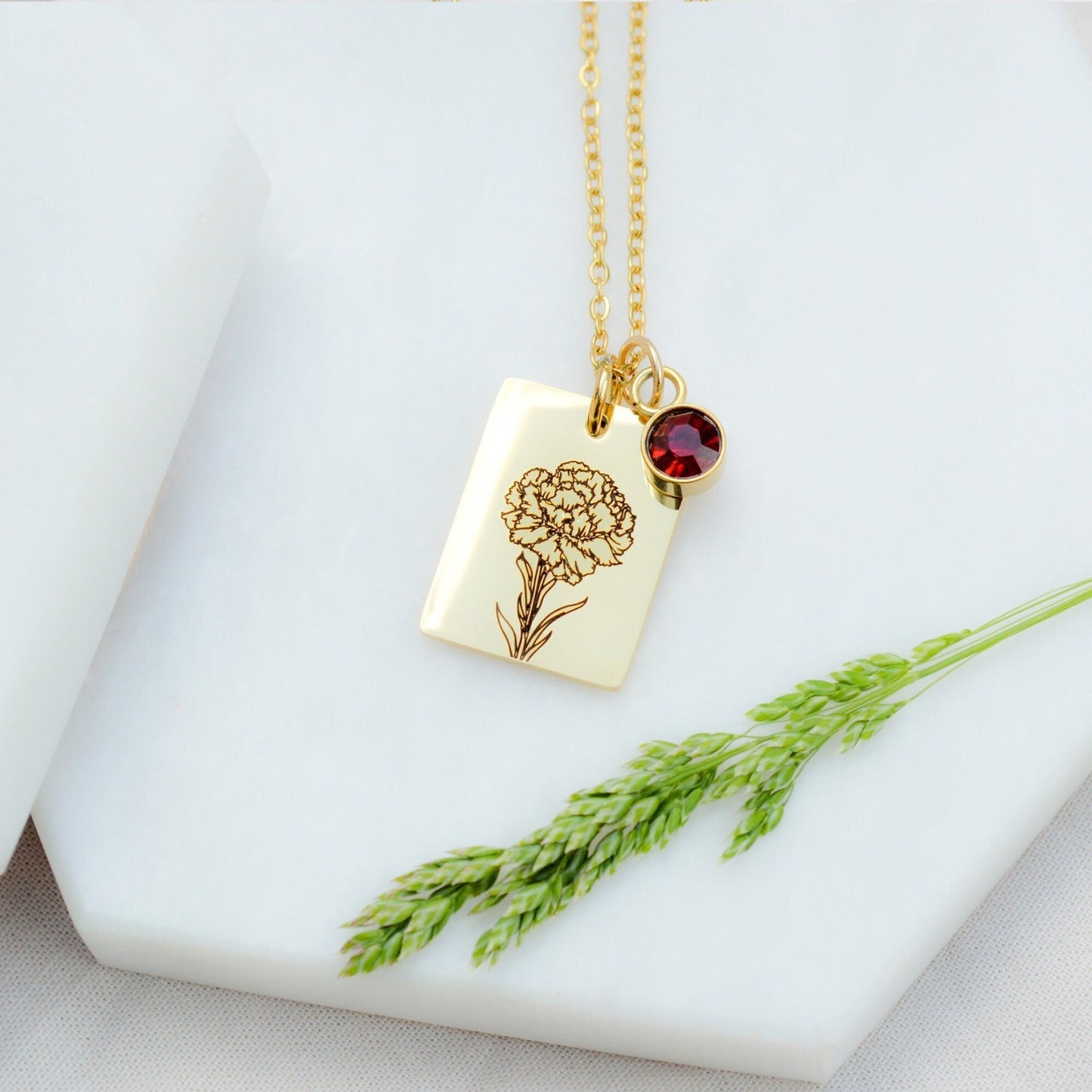Custom Birth Flower Jewelry