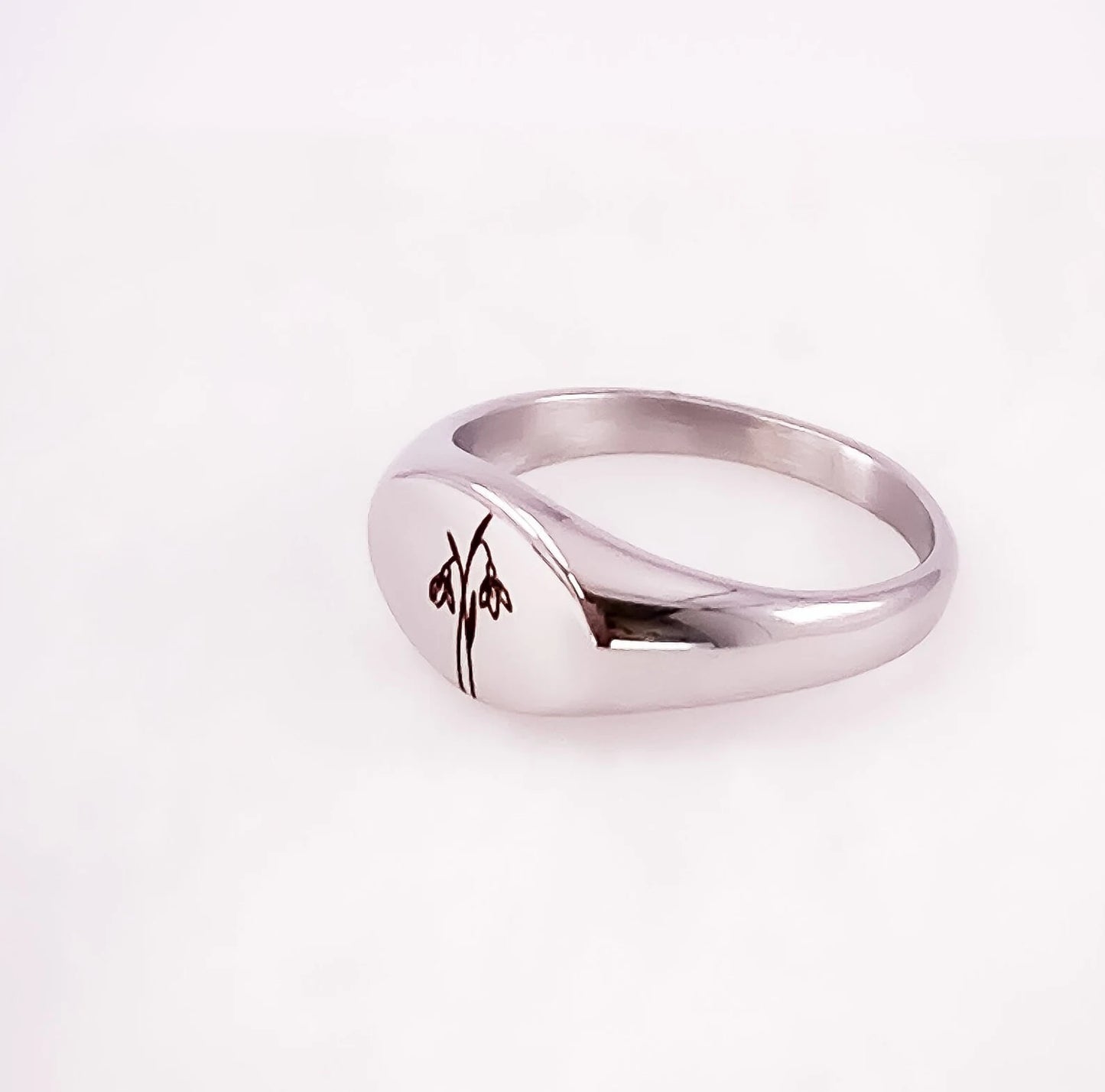 Birthflower Signet Ring