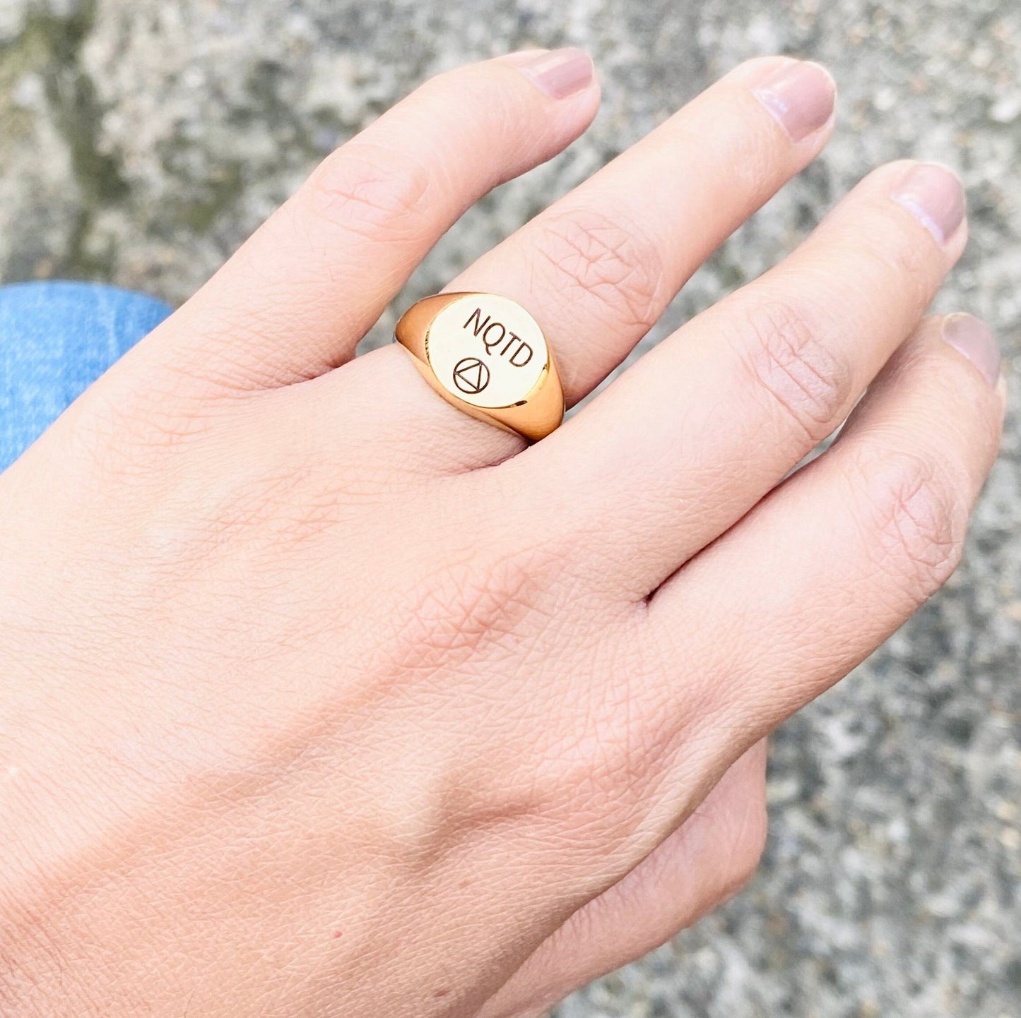 Sobriety NQTD Signet Ring