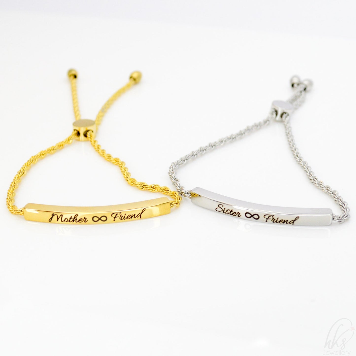 Gold Infinity Bar Bracelet