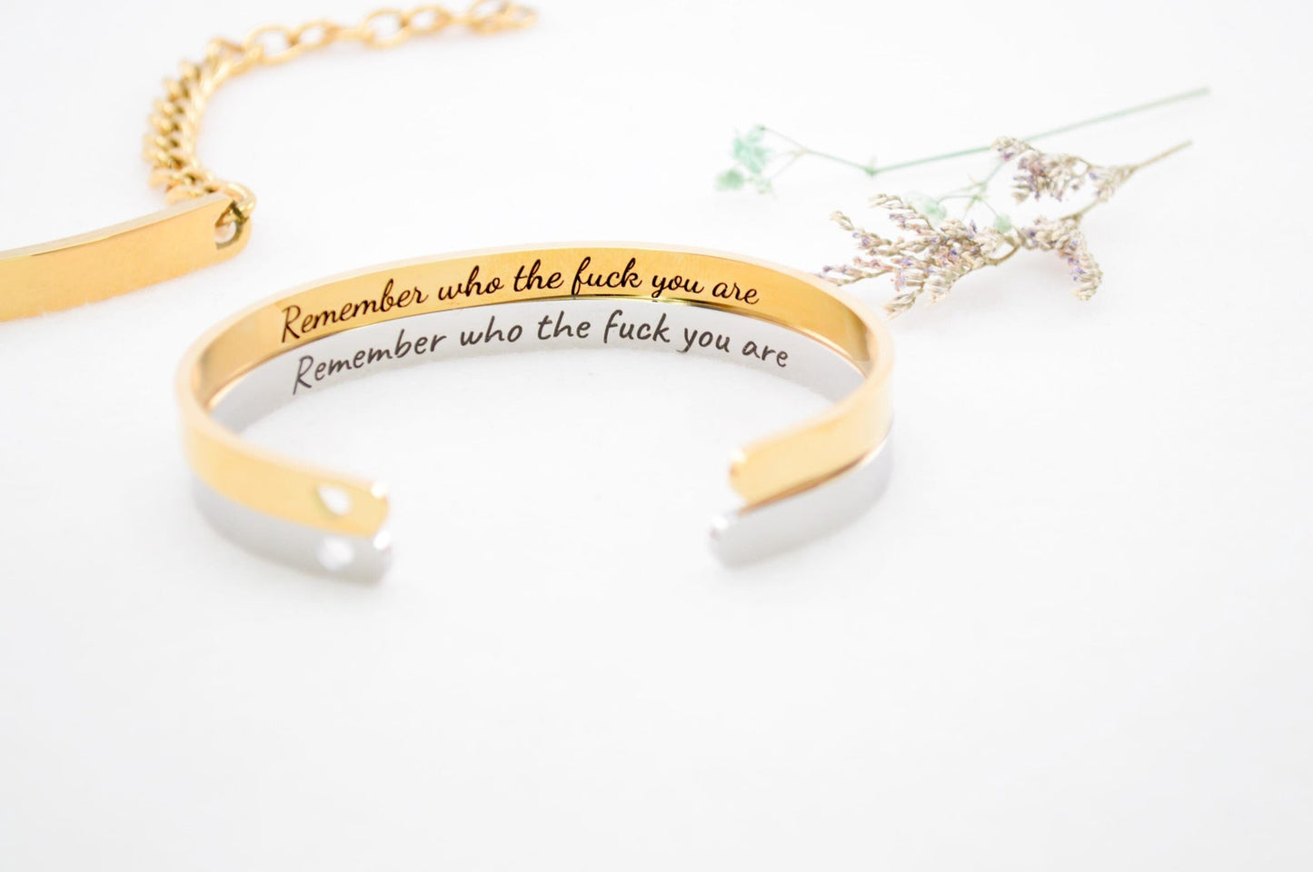 Personalised Cuff Swear Word Bracelet
