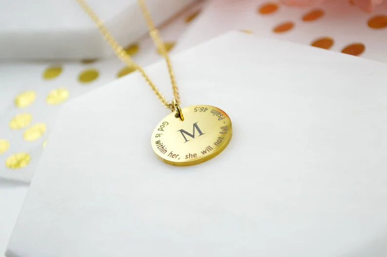 Name Initial Christian Necklace