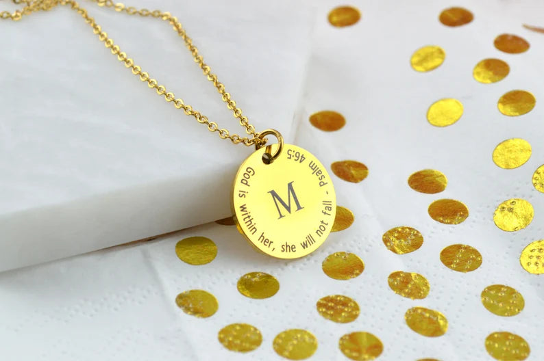 Name Initial Christian Necklace