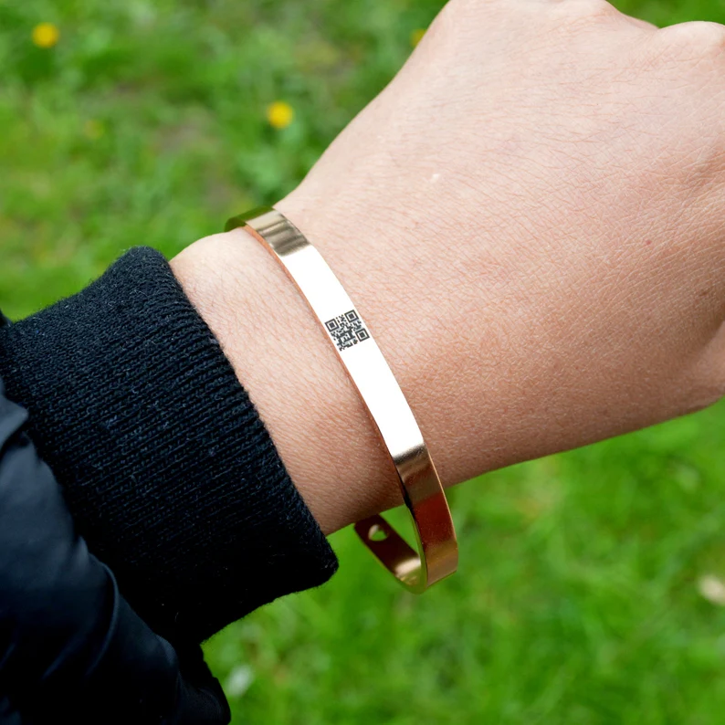 QR Code Cuff Bracelet