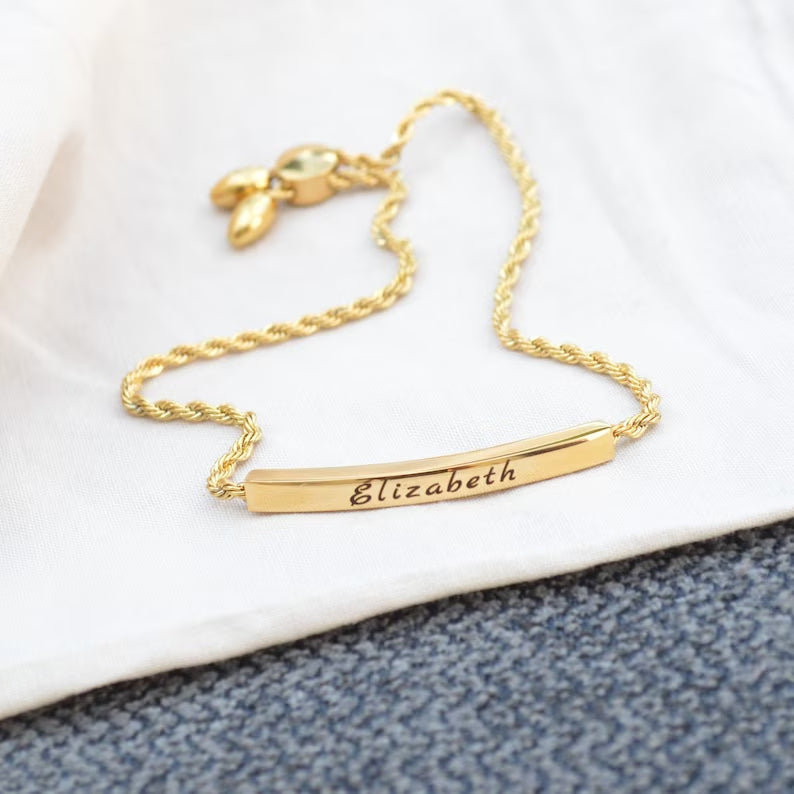 Roman Numeral Bar Bracelet