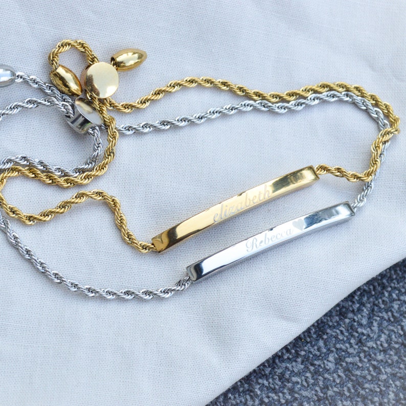Personalized Name Slider Bracelet