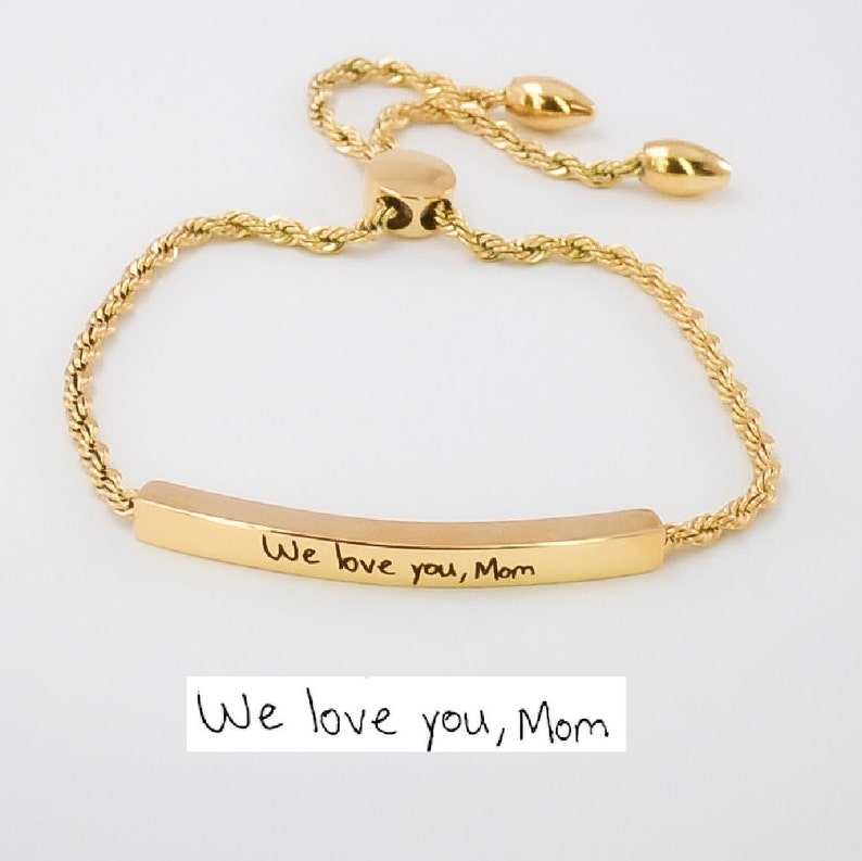 Handwriting Slider Chain Bracelet