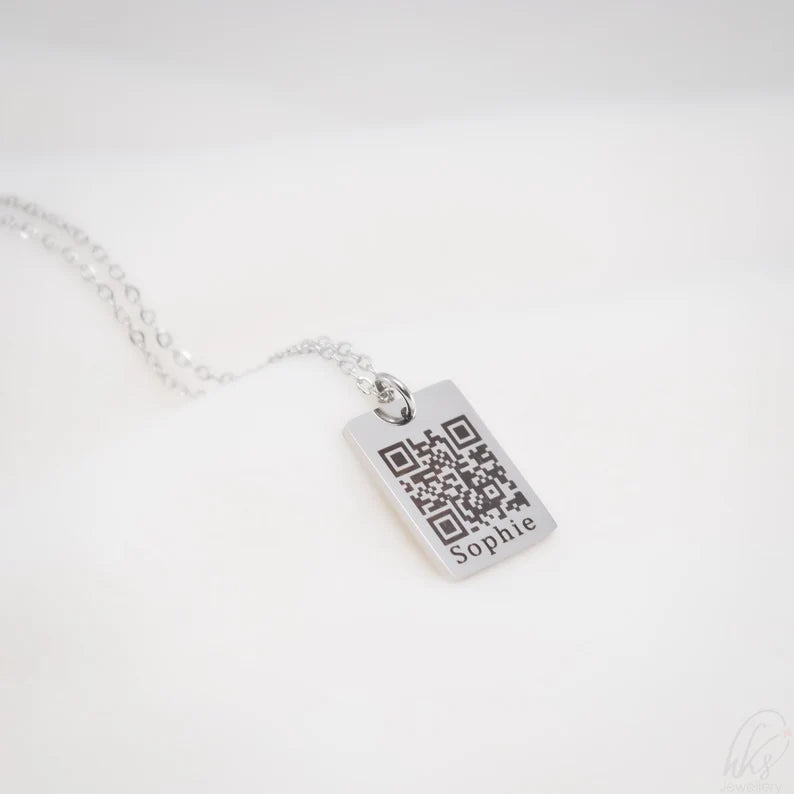 Custom QR Code Necklace