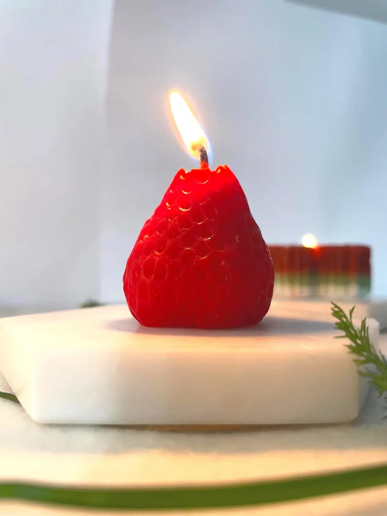 Strawberry candles | Christmas candles | Soy wax candle