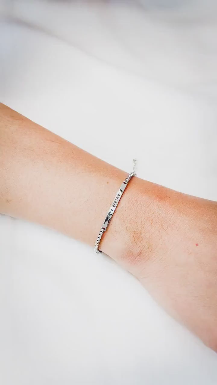 Dainty Silver Name Bracelet