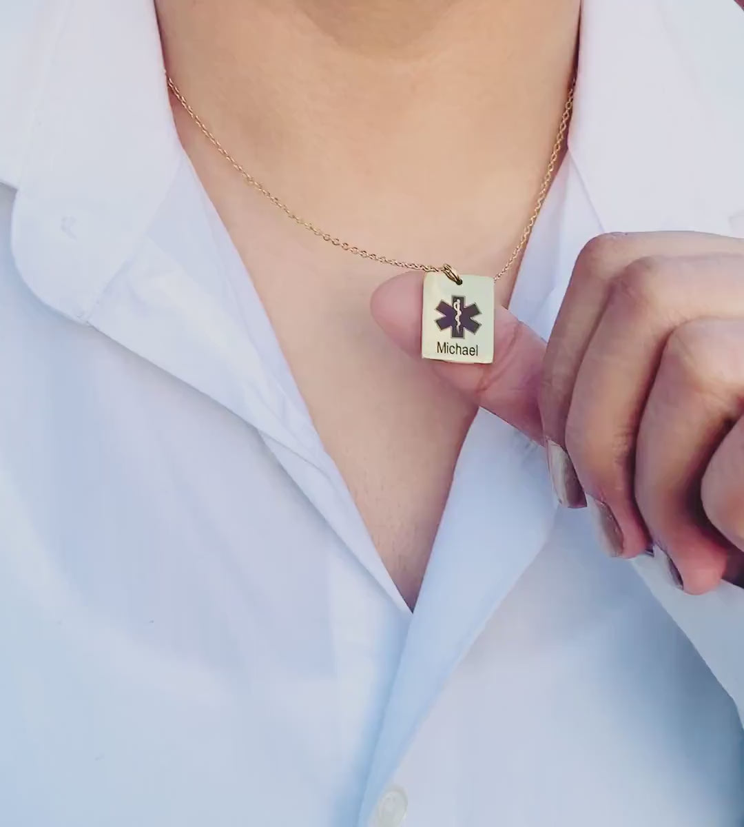 Personalized Medical ID Necklace