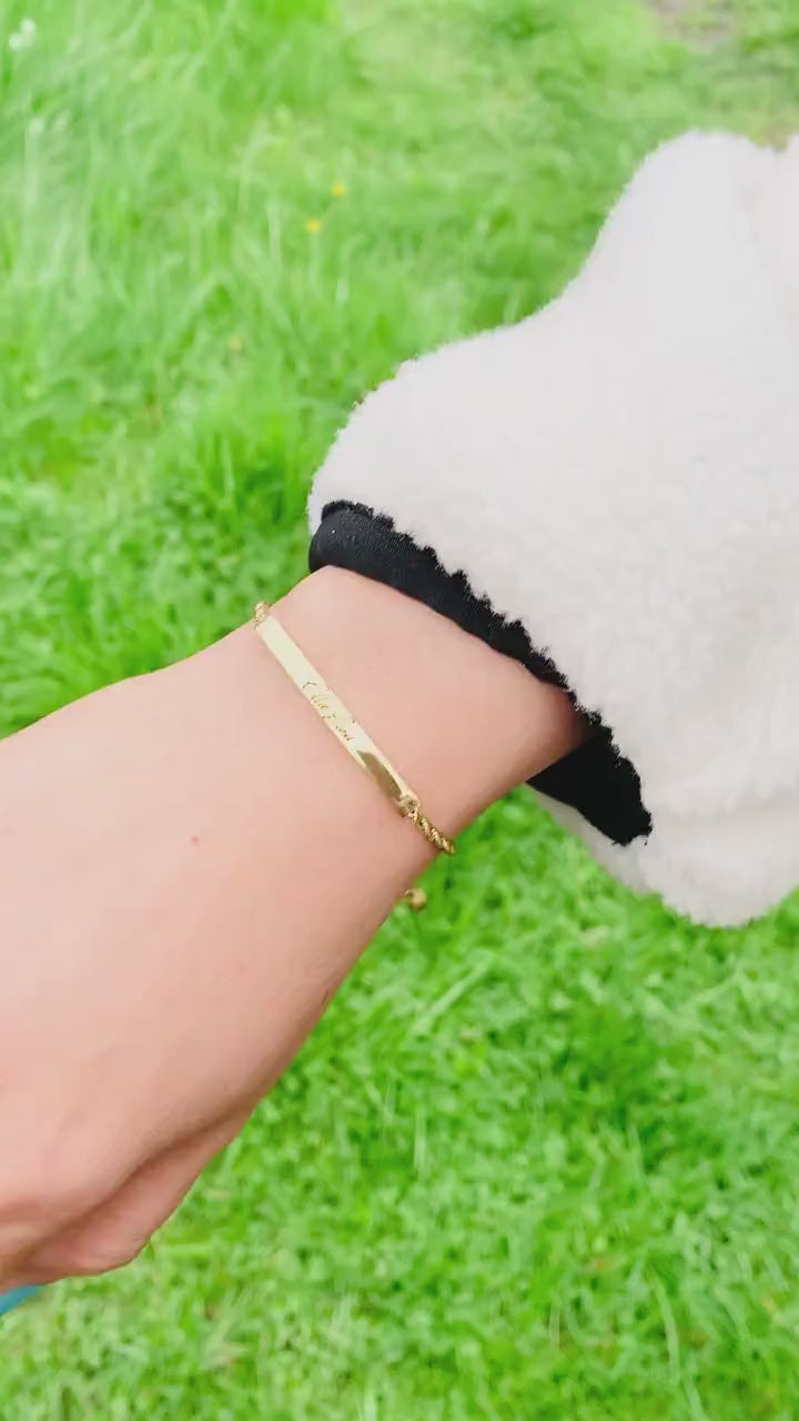 Handwriting Slider Chain Bracelet