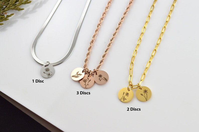 Personalised Birth Flower Necklace