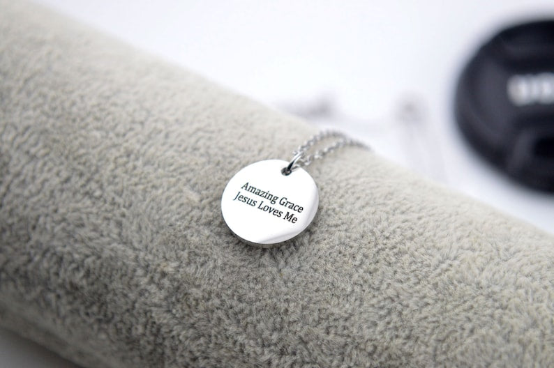 Personalised Christian Faith Necklace