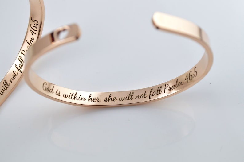 Stainless Steel Christian Cuff Bracelet