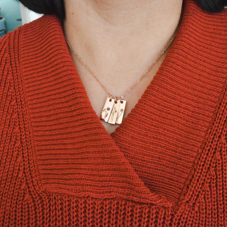 Combined Birth Flower Necklace