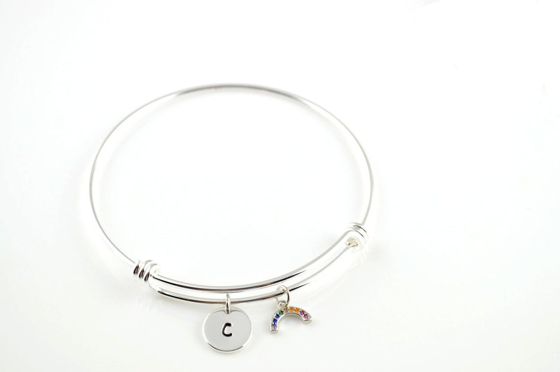 Rainbow Personalised Bangle