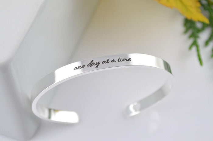 Anxiety Cuff Bracelet One Day at a Time