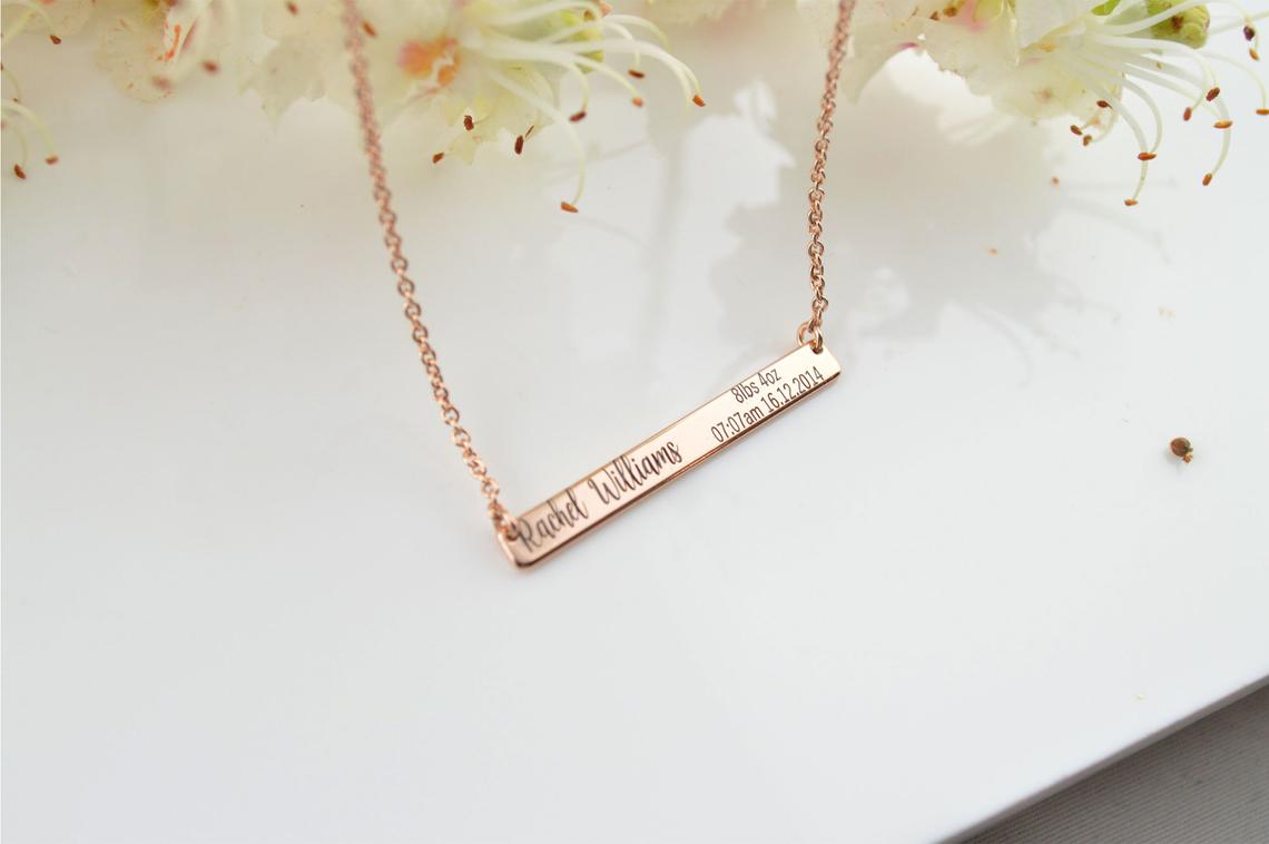 New Mom personalised name necklace