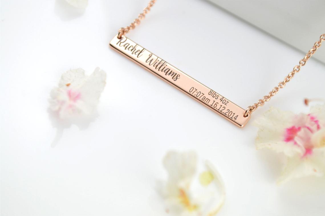 New Mom personalised name necklace