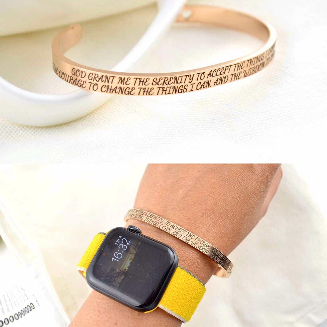 Personalized Serenity Bangle Bracelet