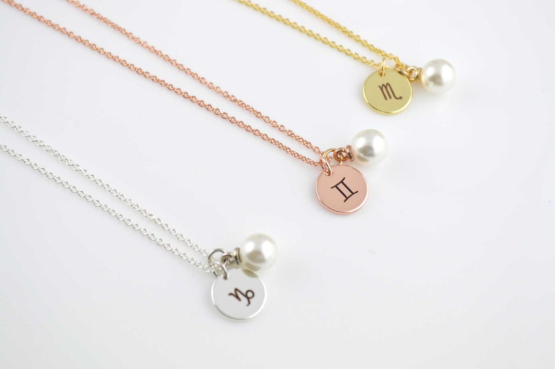 Zodiac Pearl Necklace