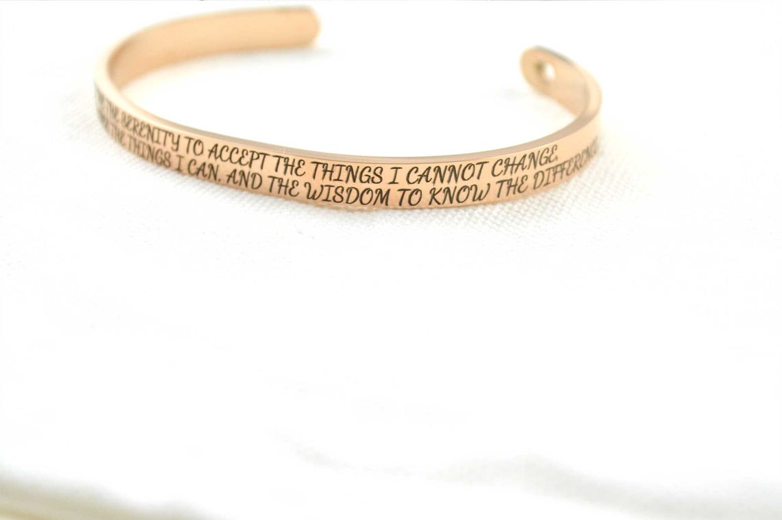 Personalized Serenity Bangle Bracelet