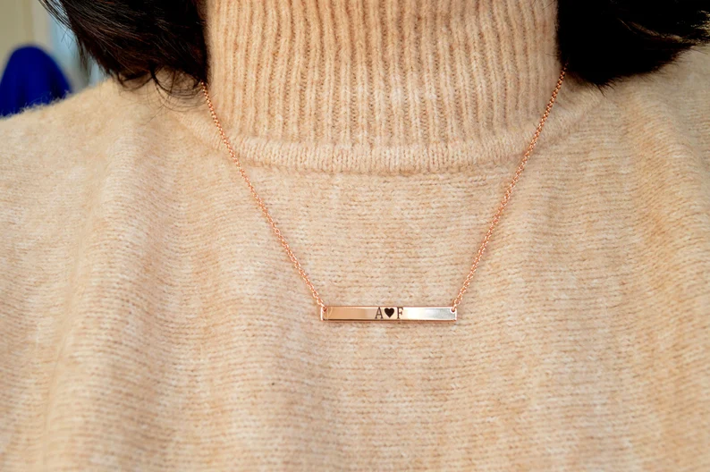 Personalized Name Bar Necklace