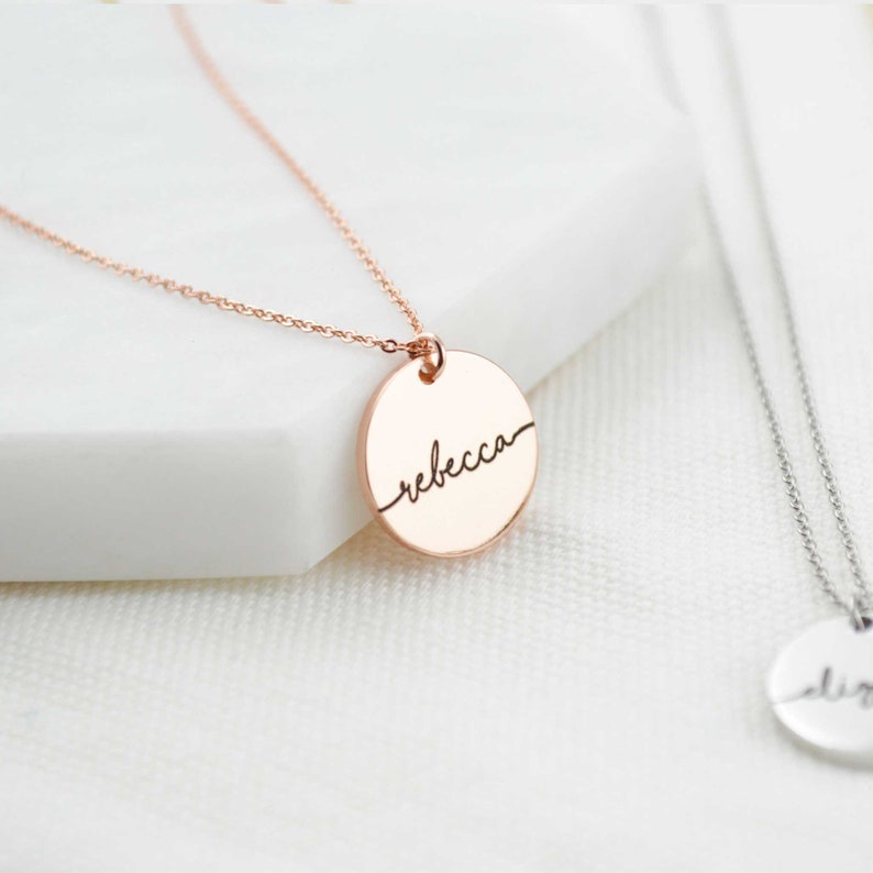 Sterling Silver Flowing Name Necklace