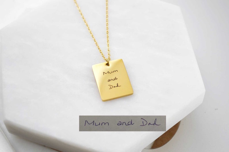 Actual Handwriting Pendant Necklace