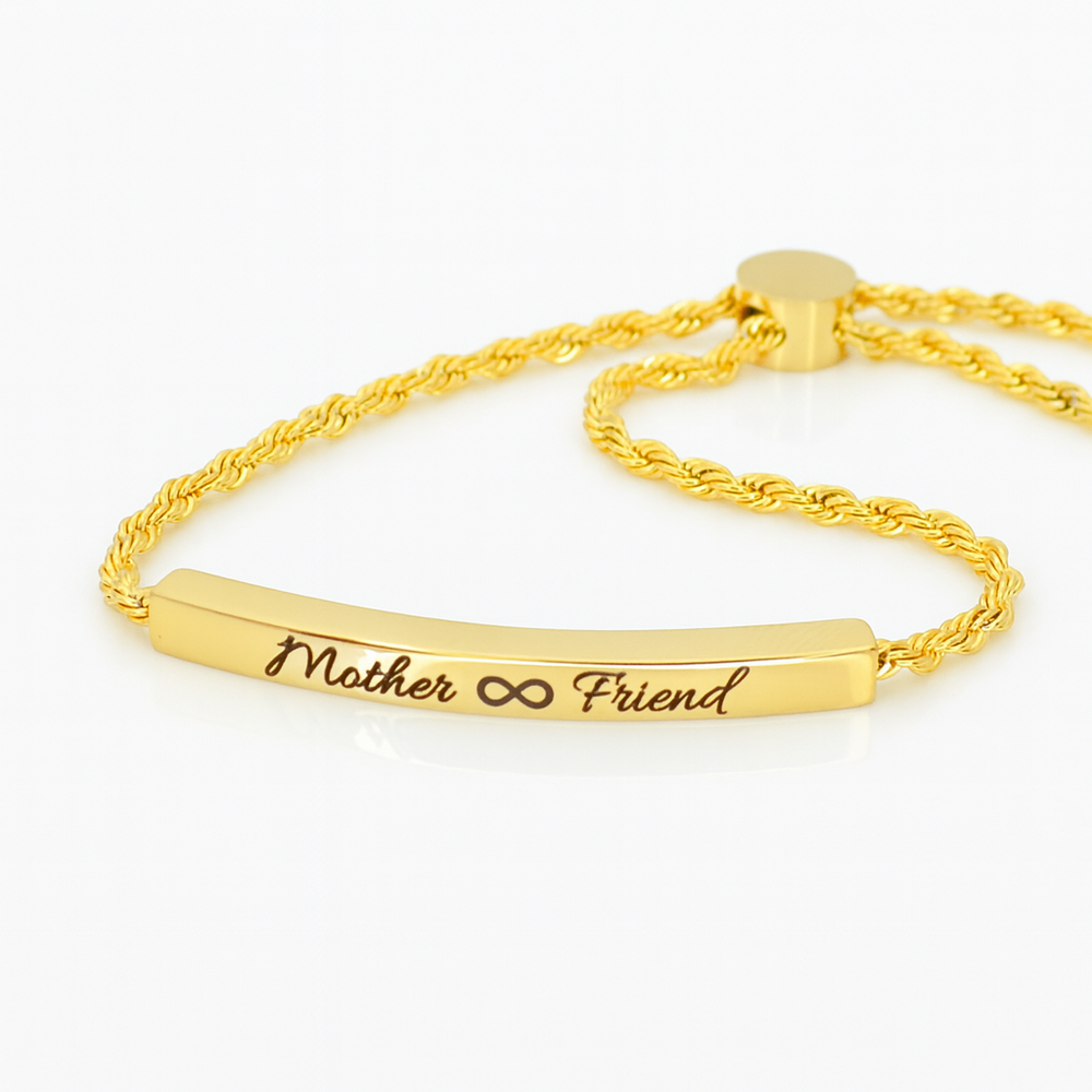 Gold Infinity Bar Bracelet