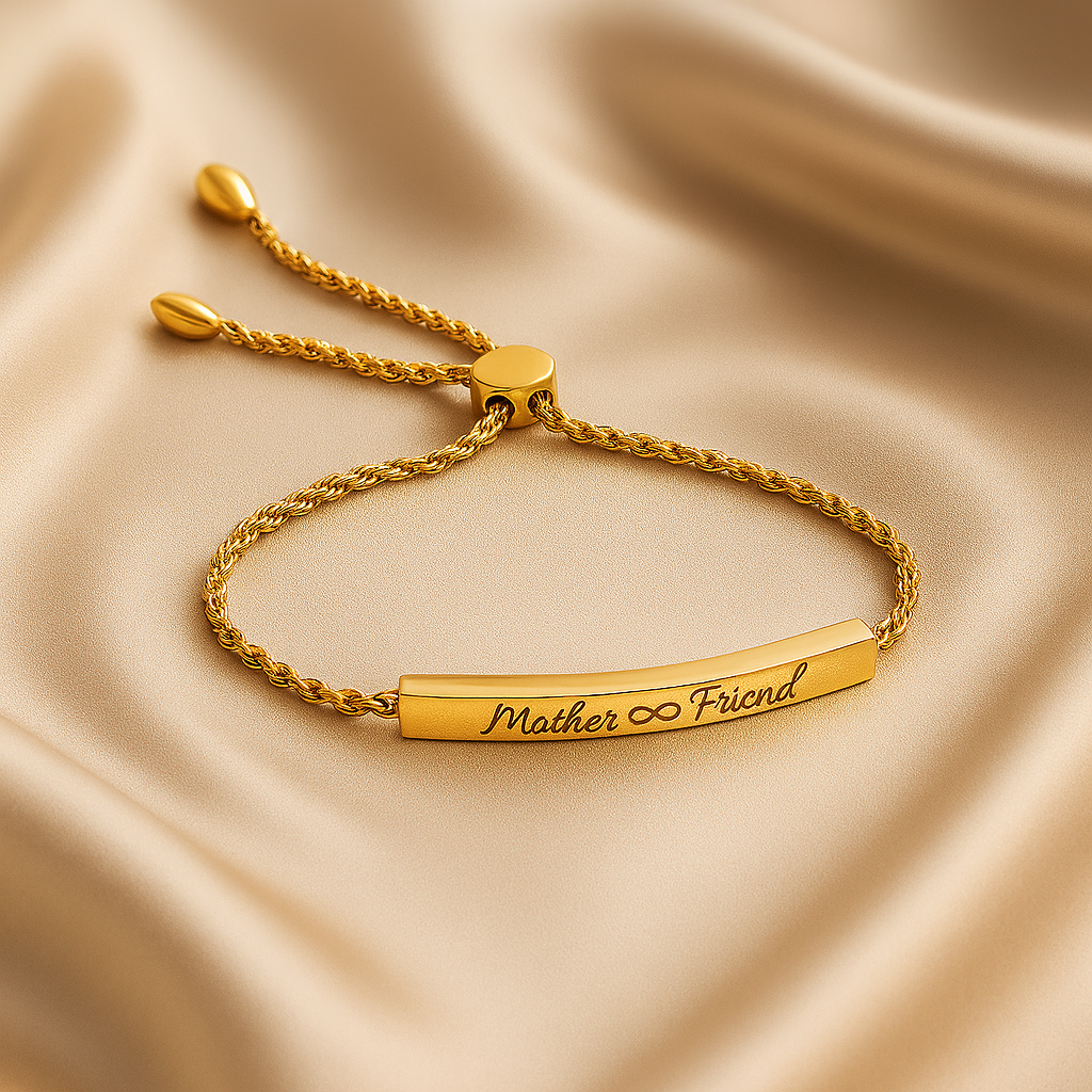 Gold Infinity Bar Bracelet