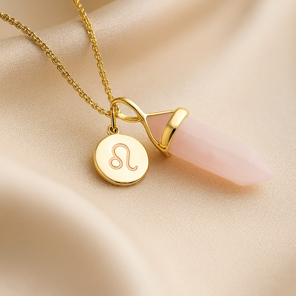 Rose Quartz Zodiac Necklace