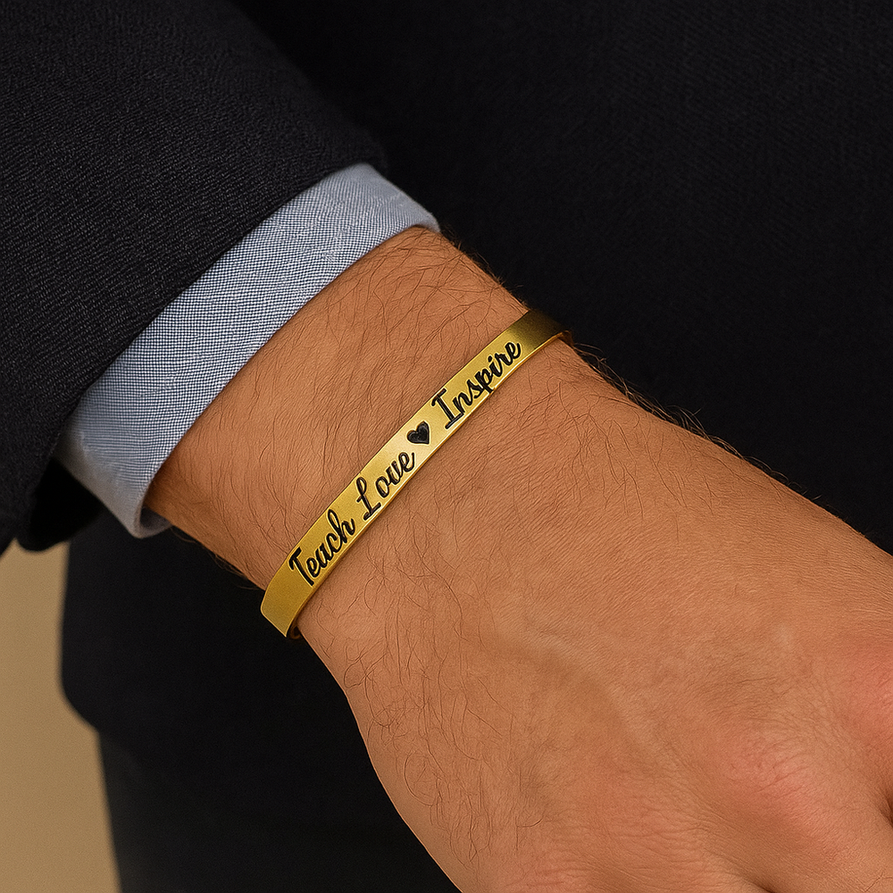 "Teach Love Inspire" Teacher's day Bracelet Gift