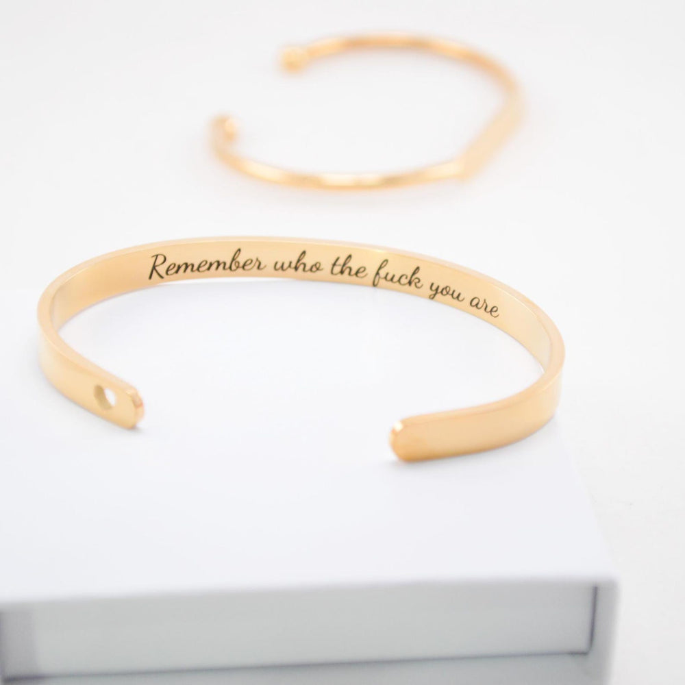 Personalised Cuff Swear Word Bracelet