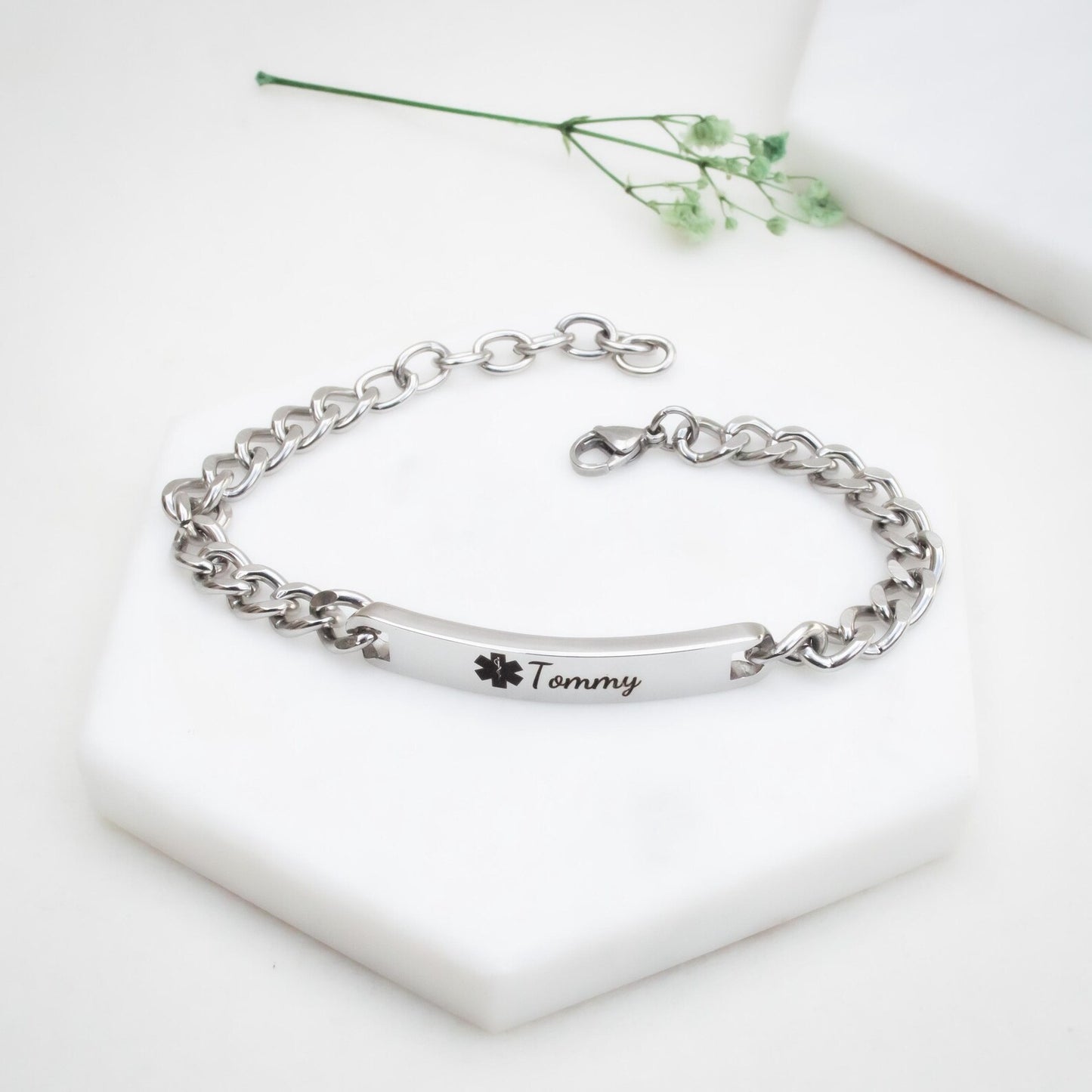 Mens Medical ID Bracelet