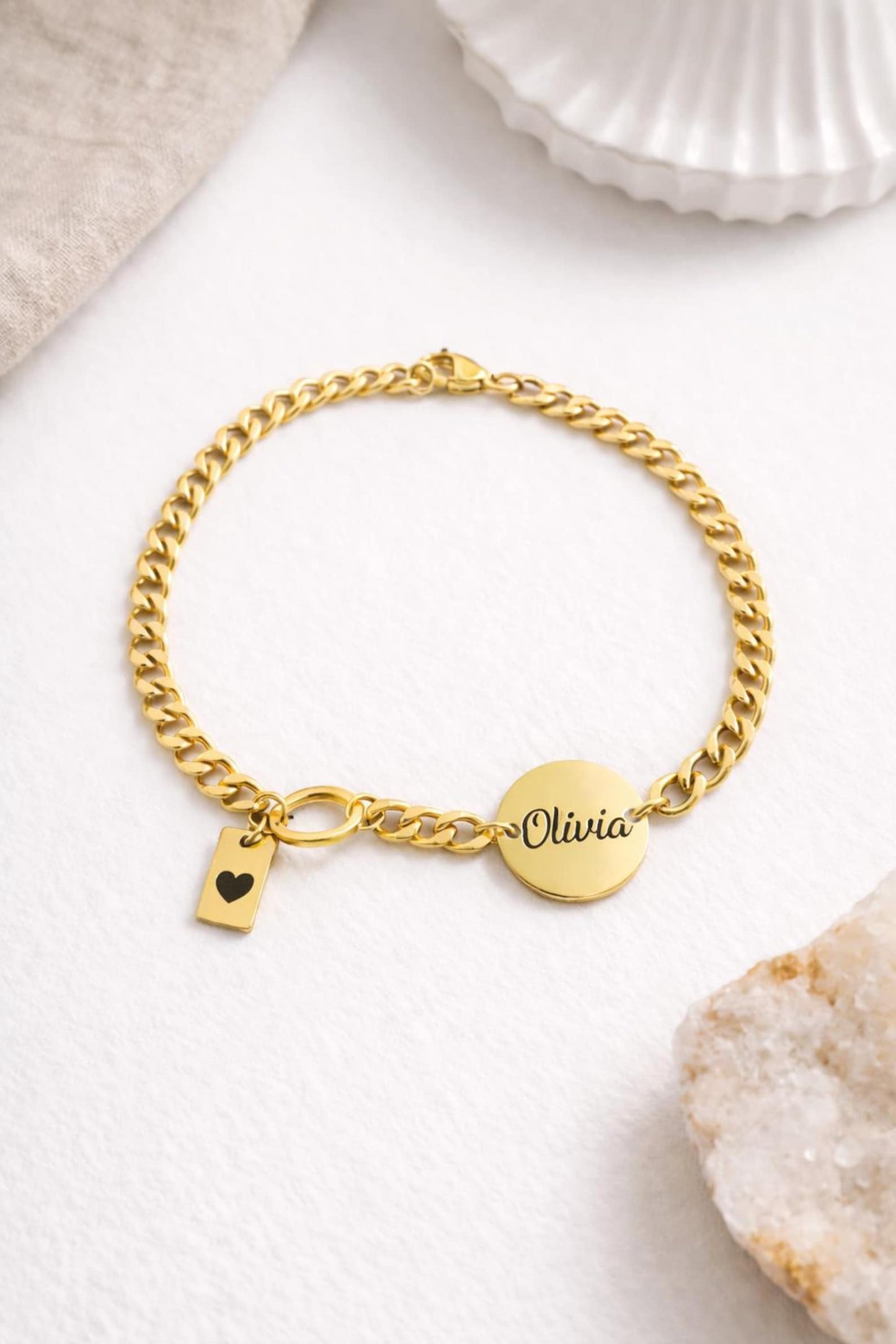 Custom Name Bracelet, Personalised Gold Bracelet, Gifts for women
