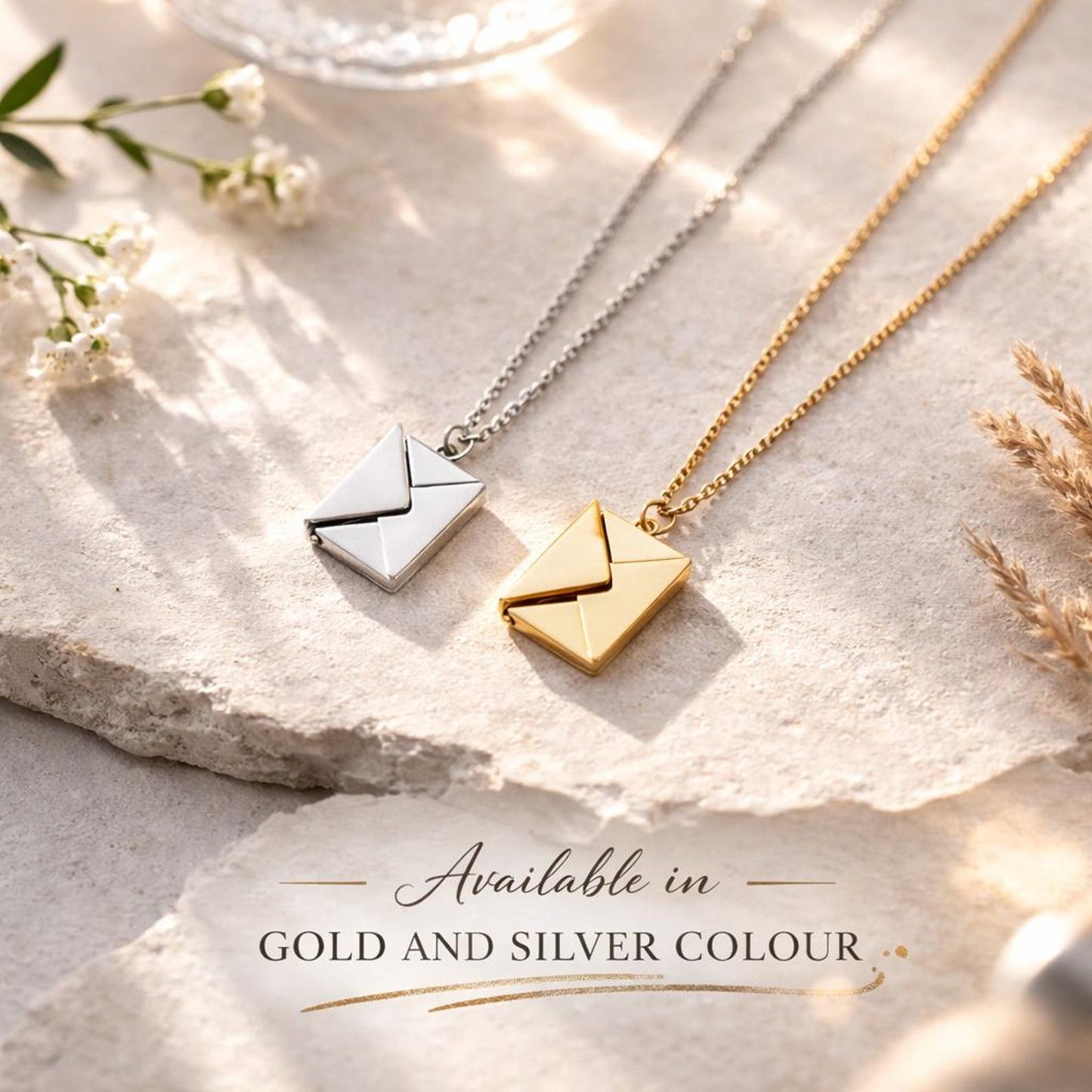 Handwriting Necklace, Hidden Envelope Necklace, Silver Personalised Necklace, Custom Engraving,Best Friend Gift,Handwriting Jewelry