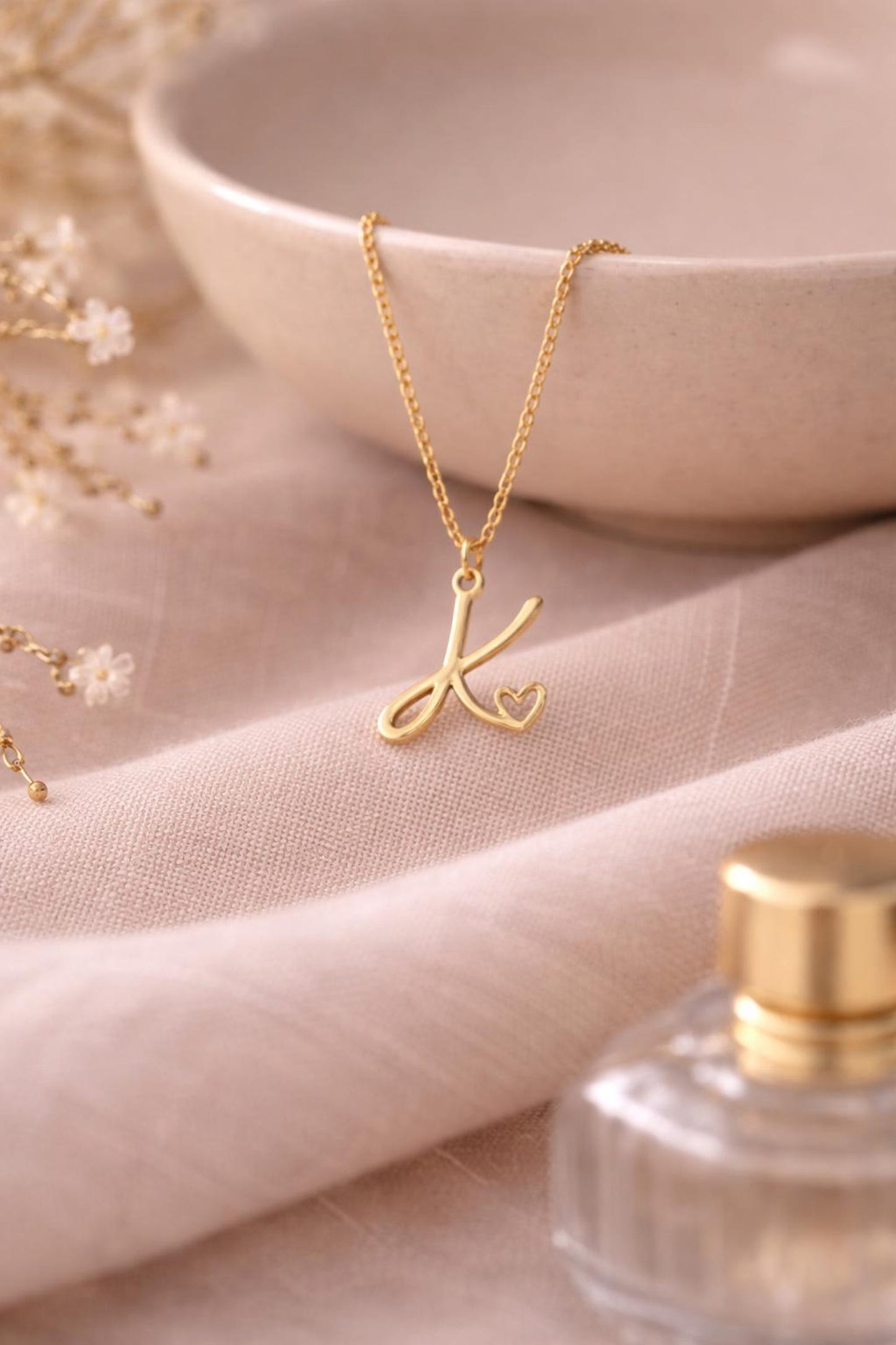 Gold Initial Necklace, Personalized Name Necklace, Alphabet Necklace, Gifts for Her