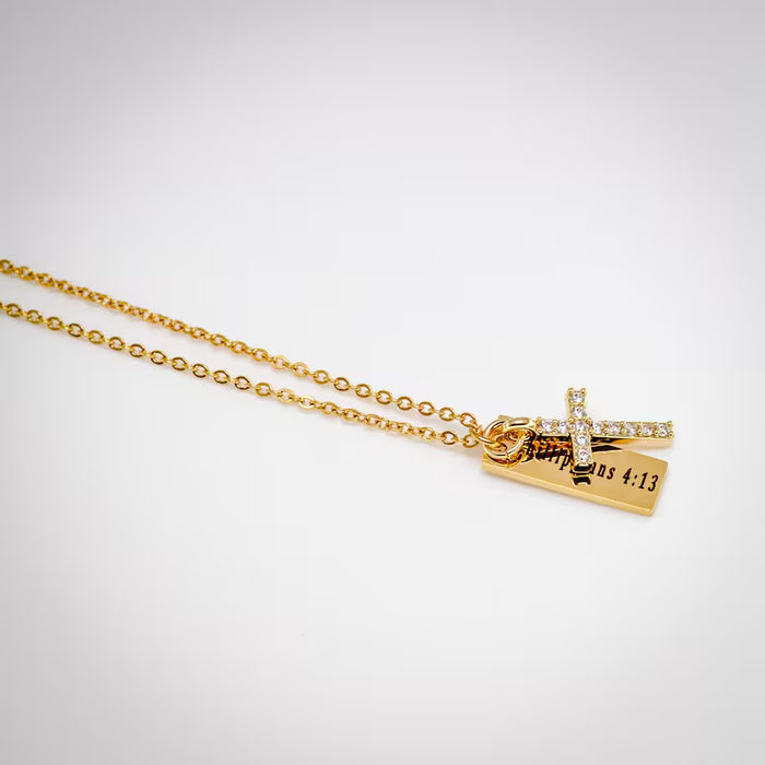 Personalised Cross Charm Necklace