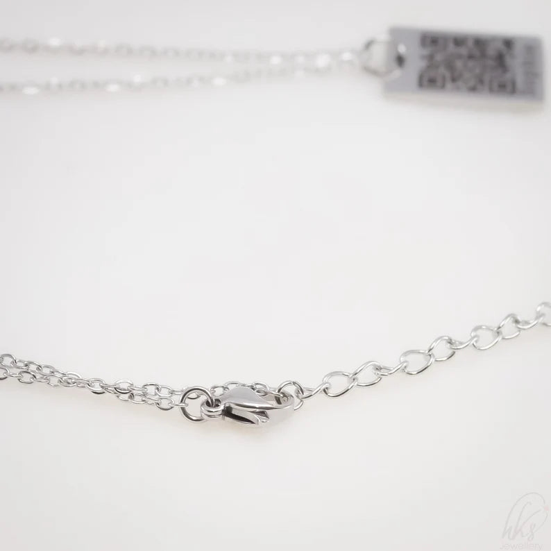 Custom QR Code Necklace - Personalized Silver Pendant - Handcrafted Tech-Inspired Jewelry Gift