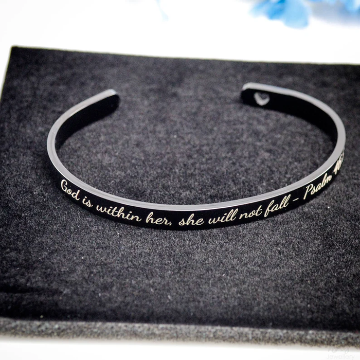 Christian Cuff Bracelet, Psalms Bracelet, Silver Bracelet, Bible Verse Cuff, Mothers Day Gifts, Christmas Gifts, Personalised Gifts for Her