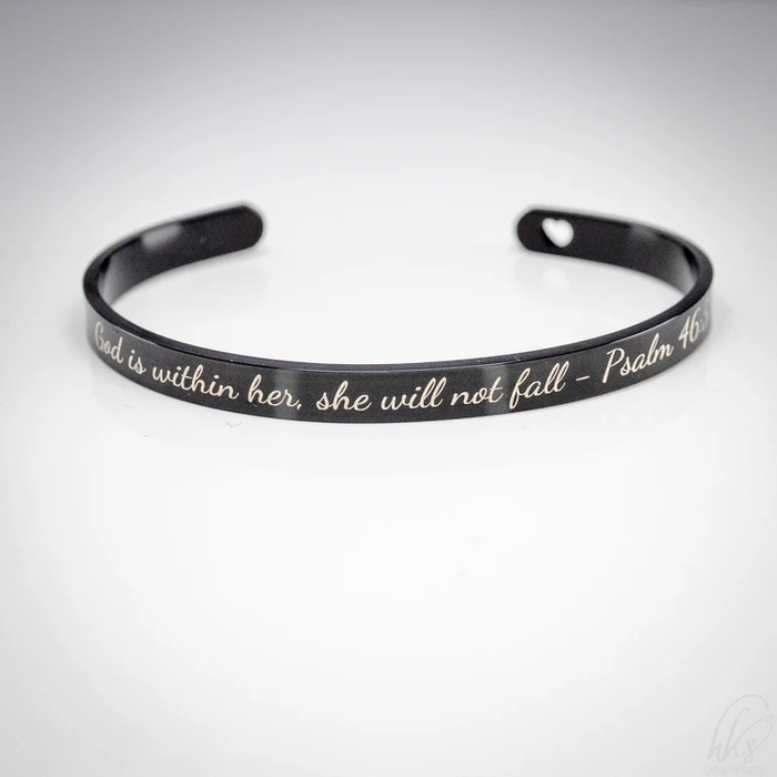 Christian Cuff Bracelet, Psalms Bracelet, Silver Bracelet, Bible Verse Cuff, Mothers Day Gifts, Christmas Gifts, Personalised Gifts for Her